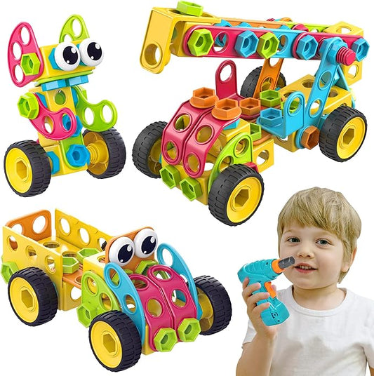 Contixo ST3 Kids Toys - 223 PCs 3D Building Blocks STEM Construction Playboards Creativity, Imagination, Recreational, Educational for Children Toddler, 3+ Year Old Boys and Girls
