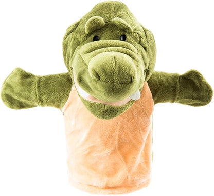 Animal Hand Puppets Set for Kids & Adults - 12.5" Premium Quality Soft Plush Toys with Movable Mouths - Perfect for Storytelling, Teaching, Preschool, Role-Play - Durable, Vibrant, Educational Puppets