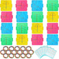 Teling 16 Pack Double Sided Geoboard Math Manipulatives Plastic Geoboards with Rubber Bands Geometry Manipulatives Educational Toy for Geometry, Creativity, Fine Motor Skills (Simple, 6.3 Inch)