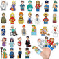 28 Pcs Community Helpers Finger Puppets Pretend Play Toys, People Finger Puppets Professions Multicultural Career Toy Soft Velvet Community Helper Pretend Doll for School Class Prizes Birthday Gift