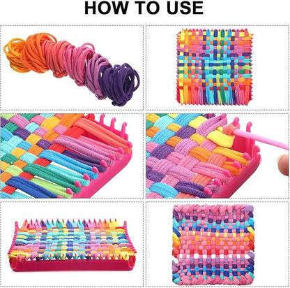 12 Colors Potholder Weaving Loom Loops Bulk Weaving Craft Loops with Multiple Colors for DIY Crafts Supplies Compatible with 7 Inch Weaving Loom(288 Pieces)