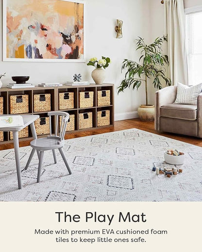 House of Noa Baby Play Mat – 4x6 Oat Ula – Set of 6 Tiles – Cushioned EVA Foam Play Mat for Floor, Soft Interlocking Baby Crawling Mats for Hard Floors