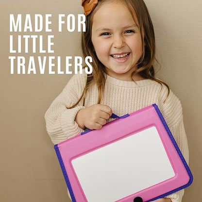 Totebook Kids Travel Educational Activity Book with Washable Markers - Car and Airplane Activities, Learning Toys for Toddlers- Search and Find, Reusable Stickers for Ages 4, 5, 6 (Princess)