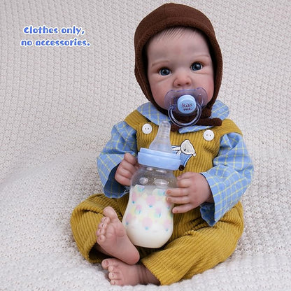 Reborn Baby Dolls Clothes Baby Boy Clothes Perfectly Cute Newborn Dolls Outfits 17-20 Inches Doll Accessories fit Reborn Doll Newborn Boy