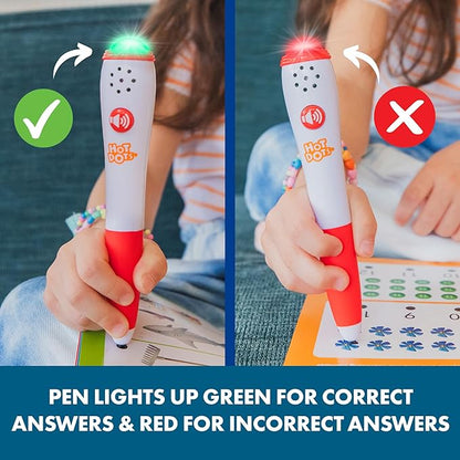 Educational Insights Hot Dots First Grade Essentials: Reading & Math Workbook - 1st Grade Workbooks with Interactive Pen, Homeschool Learning Activities, Build Reading Fluency and Math Skills, Ages 6+