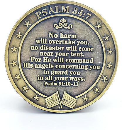 The Archangel Michael Challenge Coin Christian Coin Bible Verse Angel Coin As Catholic Gifts (Pack of 3)