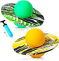 Junkin 2 Pcs Pogo Ball Trick Board Toy Balance Board Pogo Balance Bounce Ball with Pump and Strong Grip Deck for Fun Challenge Fidget Indoor,Outdoor Toys