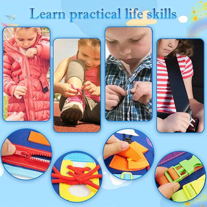Busy Board for 1-3 Year Old Toddler Montessori Learning Busy Book Sensory Toys for Boys Girls Preschool Toys Birthday Idea Gift (Planet)