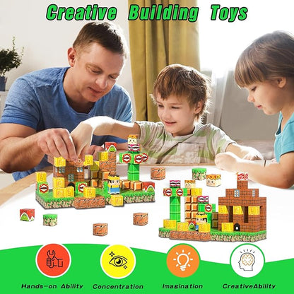 150PCS Magnetic Blocks STEM Toys for Kids, Magnetic Building Tiles Educational Construction Set with Storage Bag, Strong Magnets, Compatible with Major Brands, Gift for Ages 3 4 5 6 7 8+ Year Old