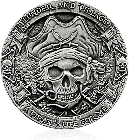 CHURYUML Davy Jones Coin A Pirates Life Down to Davy Jones Locker Pirate Enthusiasts Collectible Pirate Themed Party Gifts