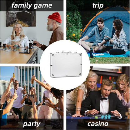 Poker Chip Set - 500PCS Poker Chips with Aluminum Case, 11.5 Gram Chips for Texas Holdem Blackjack(500pcs)