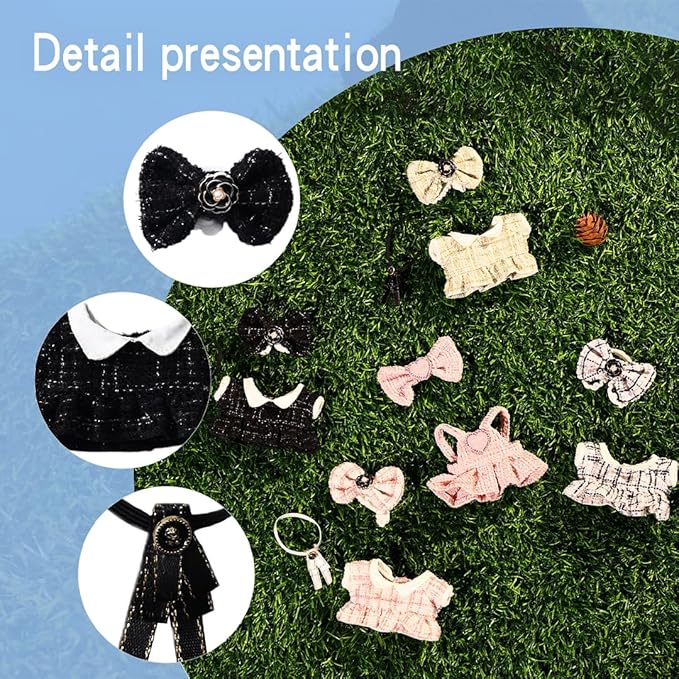 17cm Doll Clothes Set & Outfit Set for 17cm Dolls - Premium Fashion Dresses with Accessories, Luxury Chic Doll Clothing & Style Bundle,Just Clothes (Style-A)