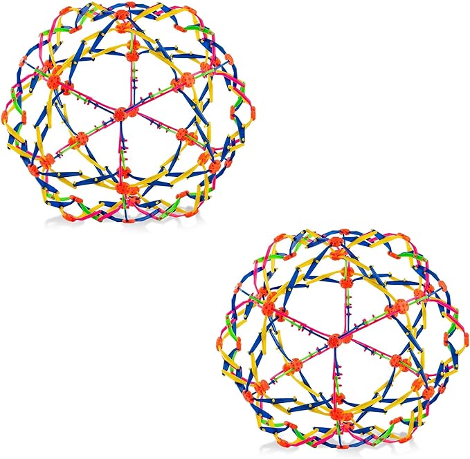 4E's Novelty Expandable Breathing Ball Sphere - Breathing Visual, Fidget Toys Expands from 6 to 12" Expanding Sphere for Kids & Adult