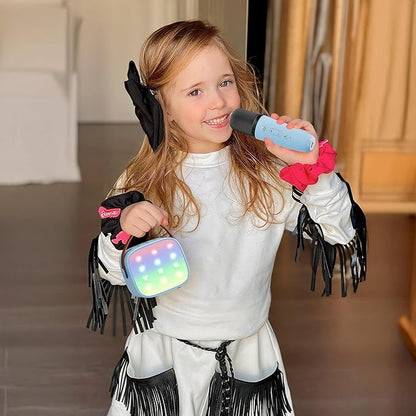Mini Karaoke Machine for Kids, Portable Bluetooth Speaker with 2 Wireless Microphones, Most Popular Birthday Toys Gifts for Boys Girls 3 4 5 6 7 8 9 10 11 12 + Year Old Party Family School(Blue)