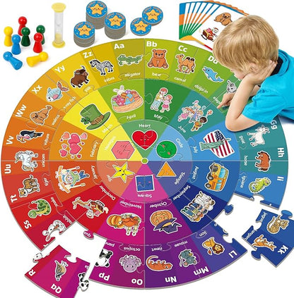 Floor Puzzle,Jigsaw Puzzles,Animal Puzzle for Kids,Alphabet Learning Toys,ABC Letter Games for Kindergarten,Memory Matching Game,Family Board Game,Toddler Educational Toys,Preschool Activities