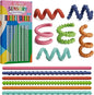 Sensory Fidget Toys for Kids Adults,12PCS Flexible Fidget Sticks for Stress Anxiety Autistic ADHD, Calm Down Travel Airplane Essentials Toys, Stuffers for Teens Kids