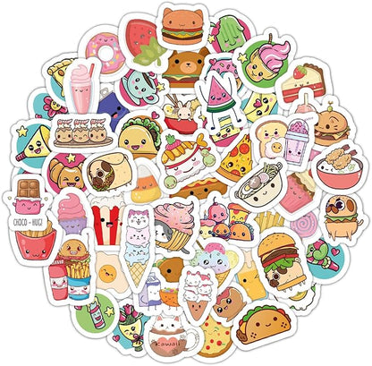 BulbaCraft Kawaii Food Stickers, Teens and Adults – Cute Food Stickers for Laptops and Water Bottles – Anime Decals - Kawaii Vinyl Decals for Journaling, Gifts for Women & Men