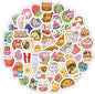 BulbaCraft Kawaii Food Stickers, Teens and Adults – Cute Food Stickers for Laptops and Water Bottles – Anime Decals - Kawaii Vinyl Decals for Journaling, Gifts for Women & Men