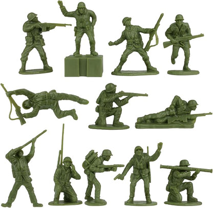 BMC WW2 Iwo Jima Plastic Army Men - 32 American and Japanese Soldier Figures
