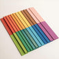 AVDAR Wooden Rainbow Stacking Toy, 24Pcs Rainbow Stacker, Solid Wood Building Blocks Educational Toys Flat Thin Sheet Puzzle Blocks Gifts for Boys Girls