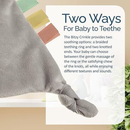 Itzy Ritzy - Bitzy Crinkle Sensory Toy Koala with Crinkle Sound for Babies & Toddlers - Features Soft Braided Teething Ring & Textured Ribbons, Designed for Ages 0 Months and Up, Koala