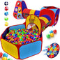 Playz 5pc Kids' Play Tents & Tunnels - Ball Pit for Toddlers, Basketball Hoop, Crawling Tubes, Pop-Up Playhouses, Baby Obstacle Course for Indoor or Outdoor Use