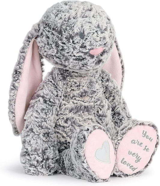DEMDACO Isabella Bunny You are So Very Loved Soft Pink 12 inch Plush Fabric Figure Toy