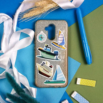 100 Pcs Boat Stickers, Sailboat Stickers - Sailboat Party Favors, Boat Gift, Gifts for Women & Men
