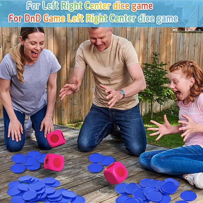 Coopay 1000 Pieces 1 Inch Bingo Chips Bulk, Bingo Markers for Math Practice, Plastic Learning Counters Disks Counting Discs and Poker Chips Game Tokens Kids Reward (Blue)