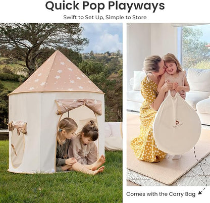 Tiny Land Kids Play Tent with Tunnel, Pop Up Play Tent with Ball Pits for Toddlers, Baby Tent with Carry Bag, Toddler Tents Indoor