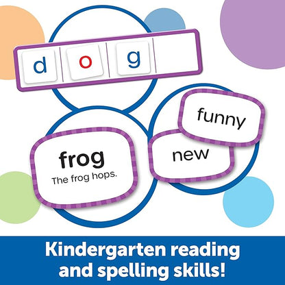 Learning Resources Skill Builders! Kindergarten Reading Activity Set -Learning Essential Materials, Reading Activities for Kids, Homeschool Supplies,Back to School, Ages 5+,122 Pieces