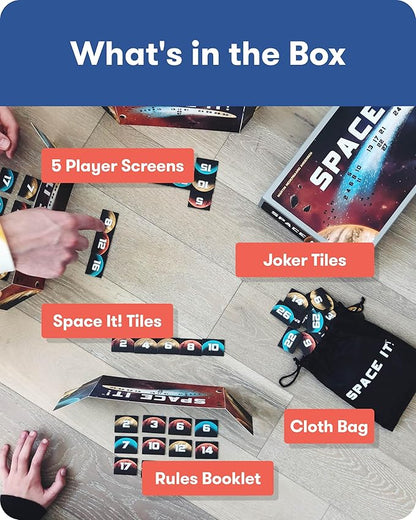 SimplyFun Space It! - Educational Kids’ Game - Math Game for Kids Focused on Skip Sequencing - 2-5 Players, Ages 8 & Up