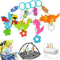 Baby Toys for 0 3 6 9 12 Months, Soft Rattle Wind Chime Car Seat Crib Stroller Toys, Dinosaur Baby Hanging Toys Birthday for Baby Boys and Girls