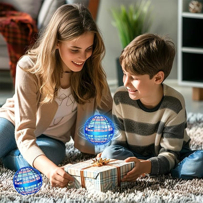 2025 Flying Orb Ball - AI Cool Novelty Gift Galaxy Boomerang Hand Drone Magic Floating Orbit Hover Mini Outdoor Fidget Toy for Boys Girls Teens Kids (2 Pack Blue)