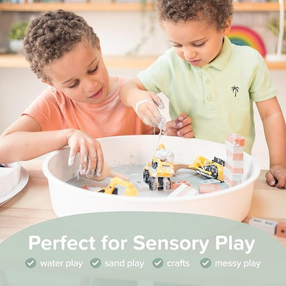 Inspire My Play Sensory Bin with Lid and Removable Storage Inserts - Sensory Bins for Toddler Crafts - Kids Sensory Toys for Autistic Children - Sensory Activities for Toddlers