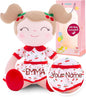 Gloveleya Personalized Doll with Your Name - Cute Red Cherry Color Custom Soft Plush Doll for Girls Plush Doll Customized Gifts - Muñecas de Trapo Personalizadas para Niñas
