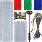 Breadboard Kit with 830-Tie-Point, 400-Tie-Point Boards, 3x170-Tie-Point Mini Boards, 65Pcs Flexible Wires, 9V DC Adapter for Arduino, IoT & STEM