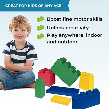EverBlock 12' x 6' Full Size Plastic Modular Bulk Pack | Giant Building Blocks | Easy to Connect & Reuse | Indoor & Outdoor Use | Build Displays & Structures | Dark Gray