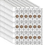 12 Sheets Coin Collection Supplies Pages, Collecting Book Album Protectors Sleeves with Standard 9 Hole for Coin Binder, Currency Holder Storage for Pennies, Quarters Stamp (42 Pocket per Sheet)