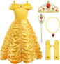 ReliBeauty Little Girls Princess Costume Dress up with Accessories, Yellow