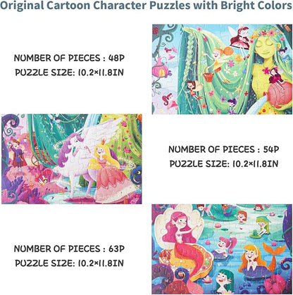TOI Leveled Puzzles for Kids Aged 3.5 and Up, Toddler Puzzle Preschool Learning Jigsaw Puzzles, Large Pieces Educational Game for Boys Girls, Cognitive Story Step 4