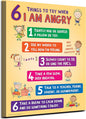 ZOCO – 6 Anger Control Strategies Posters (20-Pack) – Calm Down and Manage Emotions for Toddlers – Classroom Behavior Management for Preschool, Daycare, and Homeschool – Made in USA