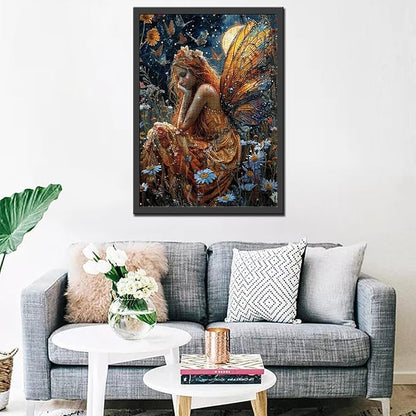 Tucocoo Butterfly Fairy Jigsaw Puzzle 1000 Pieces Puzzles for Adults, Wild Flowers Jigsaw Puzzles for Challenging Family Activity Games Colorful DIY Puzzle for Home Decoration Gifts - 20 x 27 Inches