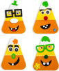 4E's Novelty Halloween Crafts for Kids (12 Pack) Goofy Candy Corn Magnet Foam Craft Kit - Bulk Fall Arts and Crafts for Toddlers, Halloween Classroom Activities for Party