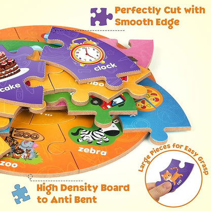 SYNARRY Number and Alphabet Puzzles for Kids Ages 4-6, Alphabet Learning Toys for Kids Ages 3-5, ABC Puzzles Preschool Learning Activities Educational Toys Gifts for 3 4 5 6 7 8 Year Old Boys Girls