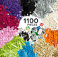 Play Platoon 1100 Piece Building Bricks Play Set, 10 Pastel Colors Bricks, Includes Wheels, Tires, Axles, Windows & Door Pieces