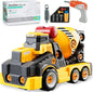 11inches Large Take Apart Cement Mixer Trucks Construction Toys for Boys Girls Kids 3-5 6-8 Year Old Electric Drill Set Assembly Building Toys