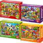 QUOKKA Puzzles for Kids Ages 6-8 - Toddler Puzzles 4-6 - 4-Pack 60 Piece Search and Find Animals and Bugs Jigsaw Puzzle 5-8 - Learning Toys for 3 yo Boys and Girls - Educational Games Gift Version II