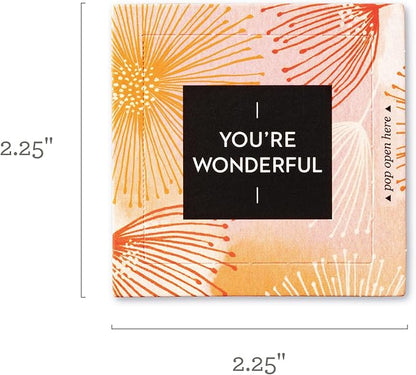 Compendium ThoughtFulls Pop-Open Cards — 2-Pack of Love and You're Wonderful — 60 Pop-Open Cards, Each with a Different Message Inside