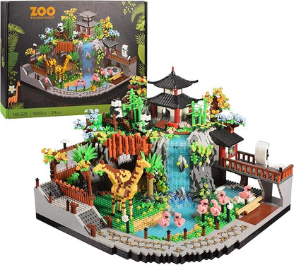 Micro Mini Blocks Animals Building Model Set Animals Creative Architecture Zoo Park Building Sets Toys Present for Adult and Kids 14+ 5000PCS
